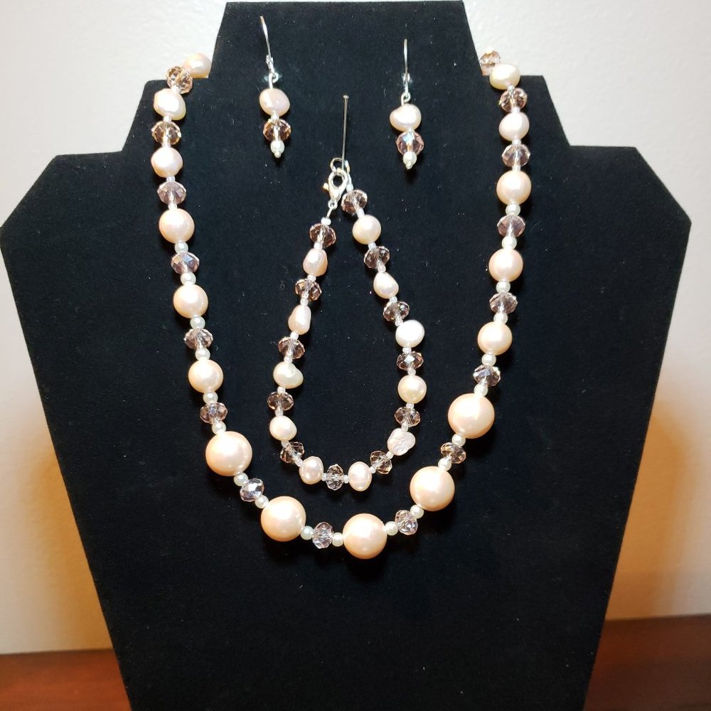 Pink Pearl Jewelry Sets